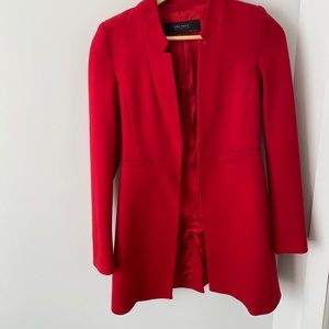 Zara blazer red